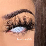 Cat's Gridding White Contact Lenses
