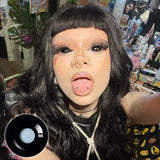 Amglammm's Dark Demon Doll Eye 22mm Full Sclera Contact Lenses