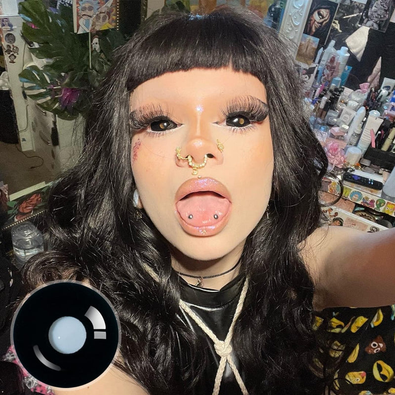 Amglammm's Dark Demon Doll Eye 22mm Full Sclera Contact Lenses