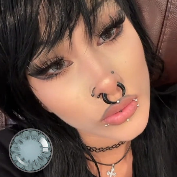 Grey Dahlia Contact Lenses