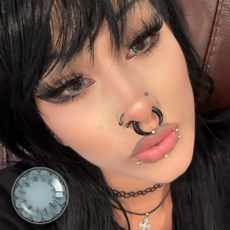 Grey Dahlia Contact Lenses