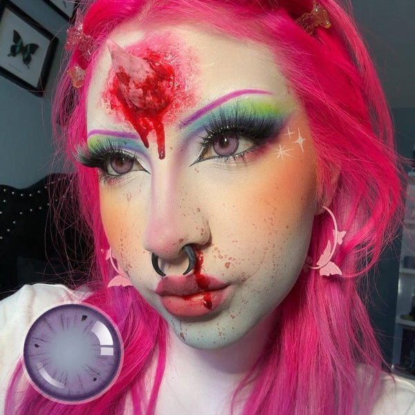 Violet Speckle Contact Lenses