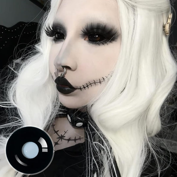 Poopie's Dark Demon Doll Eye 22MM Full Sclera Contact Lenses