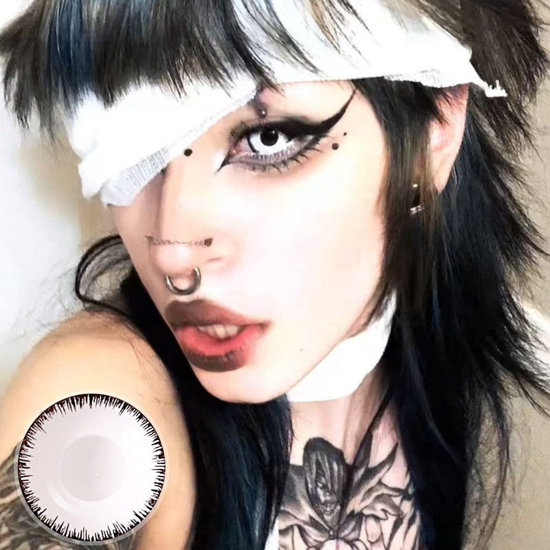 Puke Skeleton Doll Eye Mini Sclera Contact Lenses (17MM)