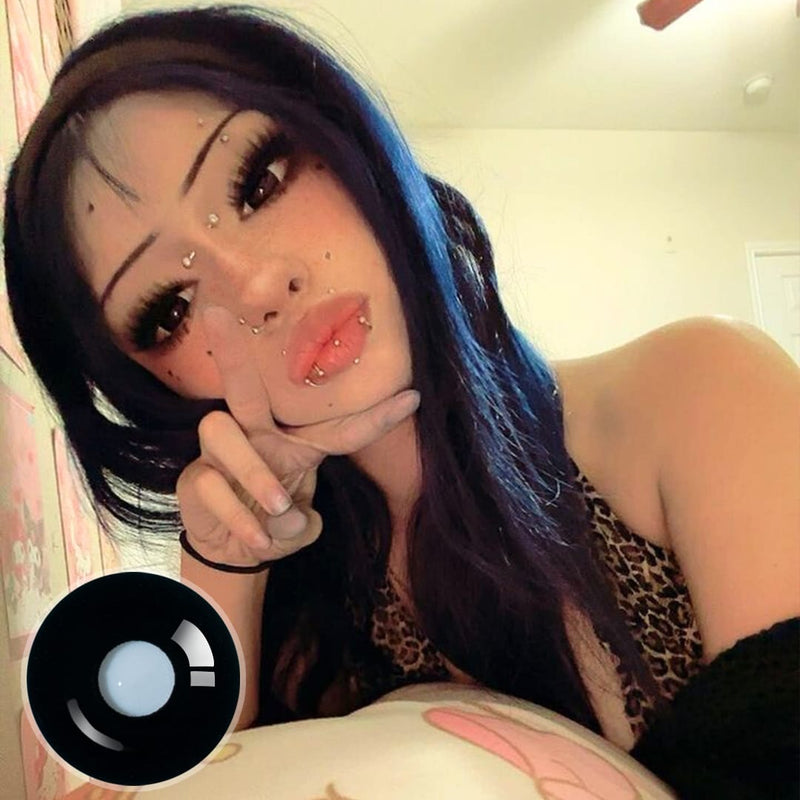 Rana's Sullen Doll Eye 17mm Mini Sclera Contact Lenses(12 months of use)