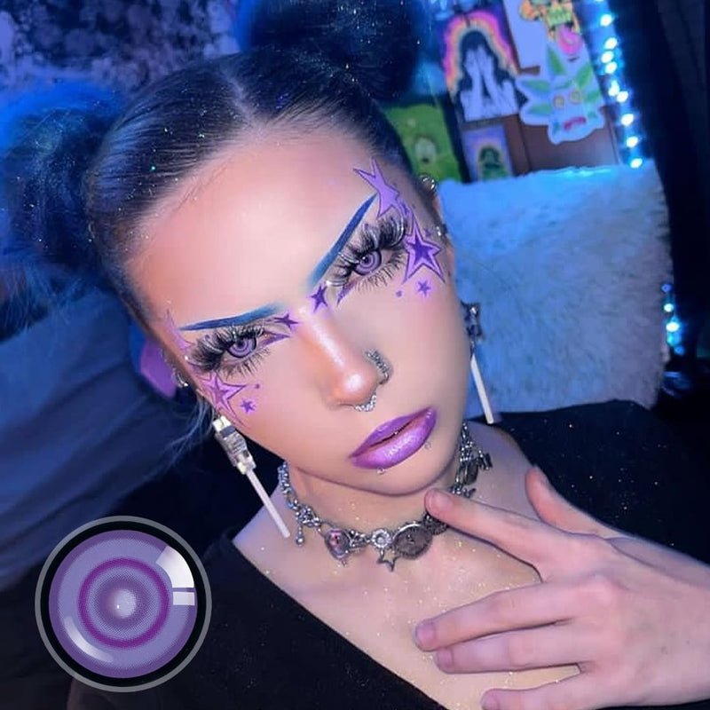 Violet Vortex Contact Lenses
