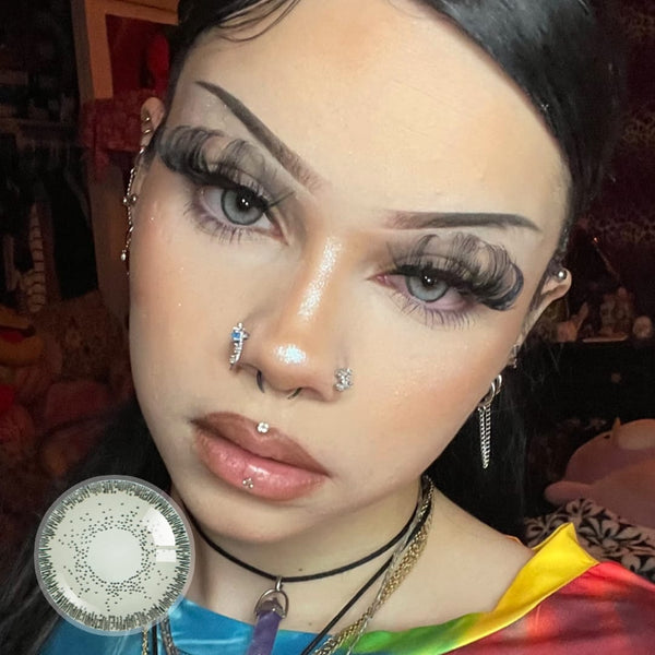 Grey Skull Contact Lenses