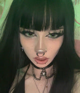 Dilated Green Contact Lenses