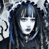 Dilated Blue Contact Lenses
