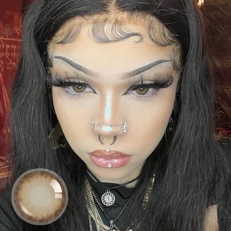 Orange Coffee Contact Lenses