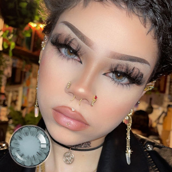 Grey Dahlia Contact Lenses
