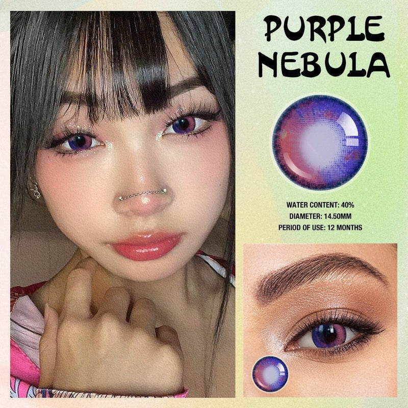 Purple Nebula Contact Lenses(12 months of use)