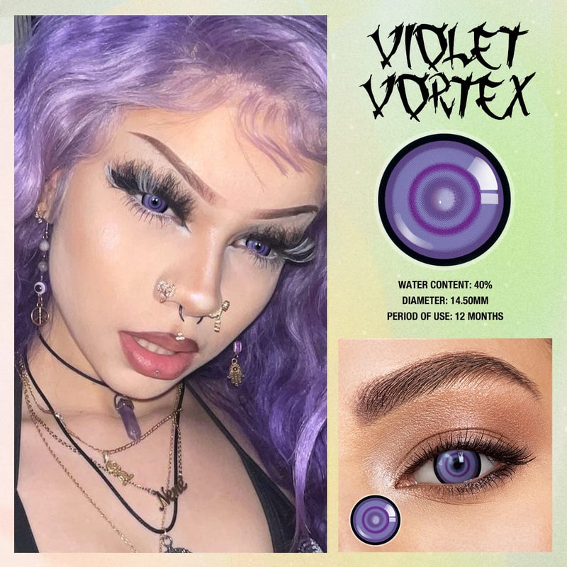Violet Vortex Contact Lenses