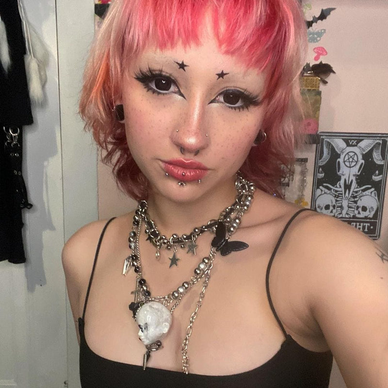 Linn's Dollie Darknight Black Contact Lenses(12 months of use)