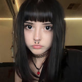 Linn's Dollie Darknight Black Contact Lenses(12 months of use)