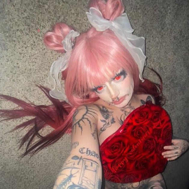 Red Demon Doll Eye Mini Sclera Contact Lenses (17MM)