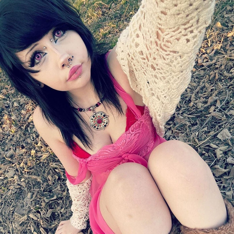 Kat Anime Cloud Rim Pink Contact Lenses