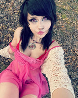 Anime Cloud Rim Pink Contact Lenses
