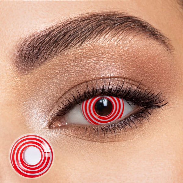 Red Dizzy Eye Contact Lenses