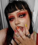 Gridding Red Contact Lenses