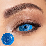 Coral Blue Doll Eye Mini Sclera Contact Lenses (17MM)