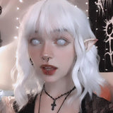 Cat's Gridding White Contact Lenses