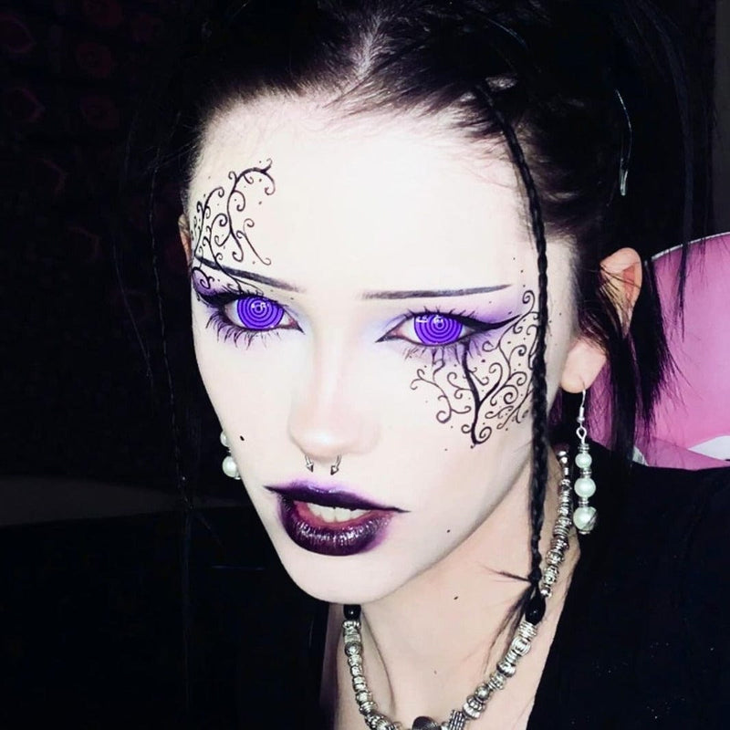 Imnotafed Purple Dizzy Doll eye Mini Sclera Contact Lenses(17MM)