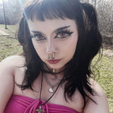 Anime Cloud Rim Pink Contact Lenses