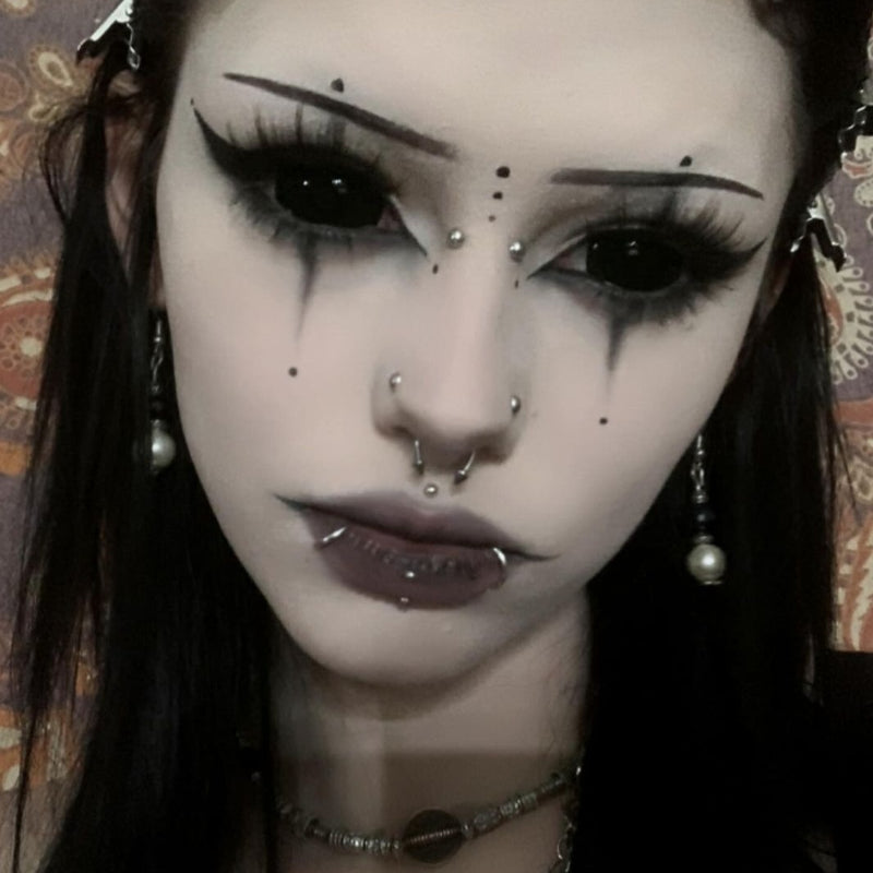 Nene's Dark Demon Doll Eye 22MM Full Sclera Contact Lenses