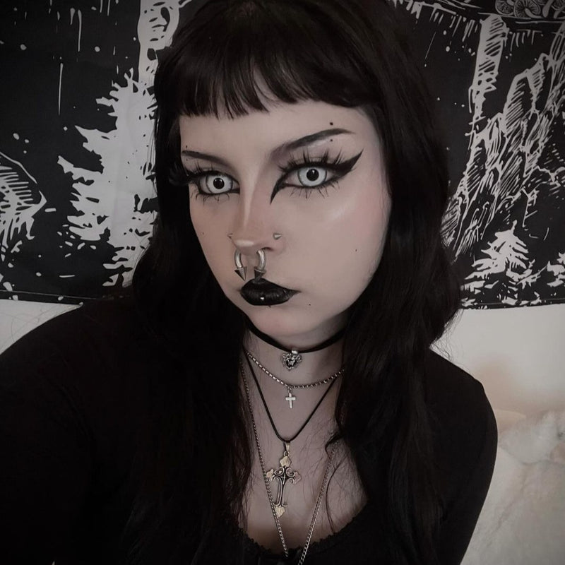 Alexis' Vampire White Contact Lenses