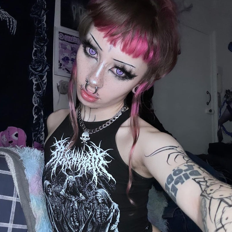 Violet Vortex Contact Lenses
