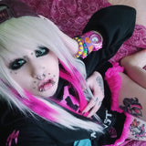 Dilated Blue Contact Lenses
