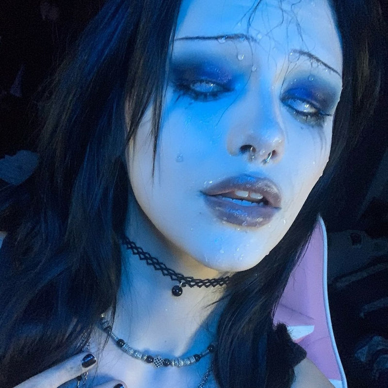 Cat's Gridding White Contact Lenses