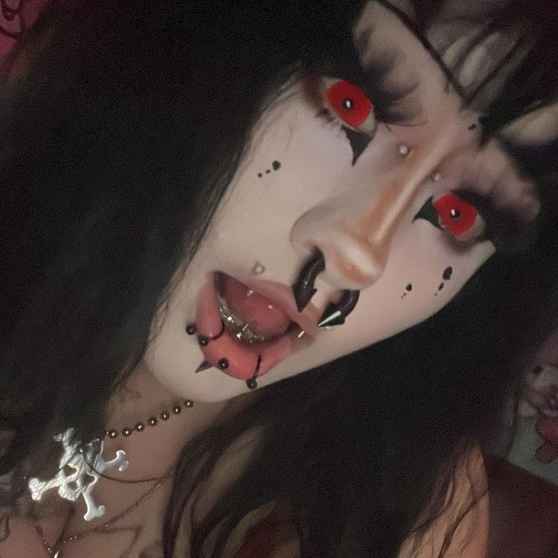 Red Demon Doll Eye Mini Sclera Contact Lenses (17MM)