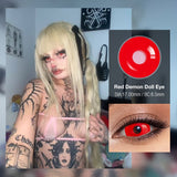 Red Demon Doll Eye Mini Sclera Contact Lenses (17MM)