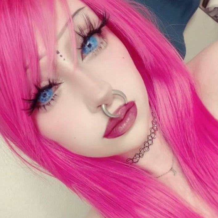Coral Blue Doll Eye Mini Sclera Contact Lenses (17MM)