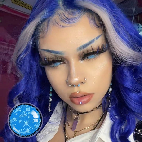 Blue Snow Contact Lenses