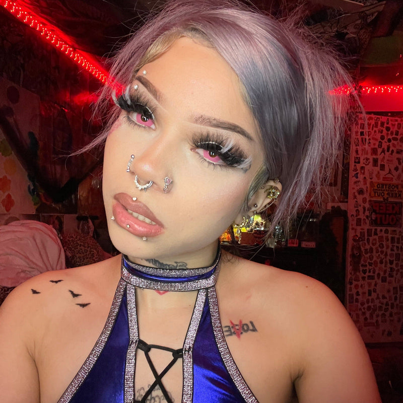 Pure Pink Colored Contact Lenses