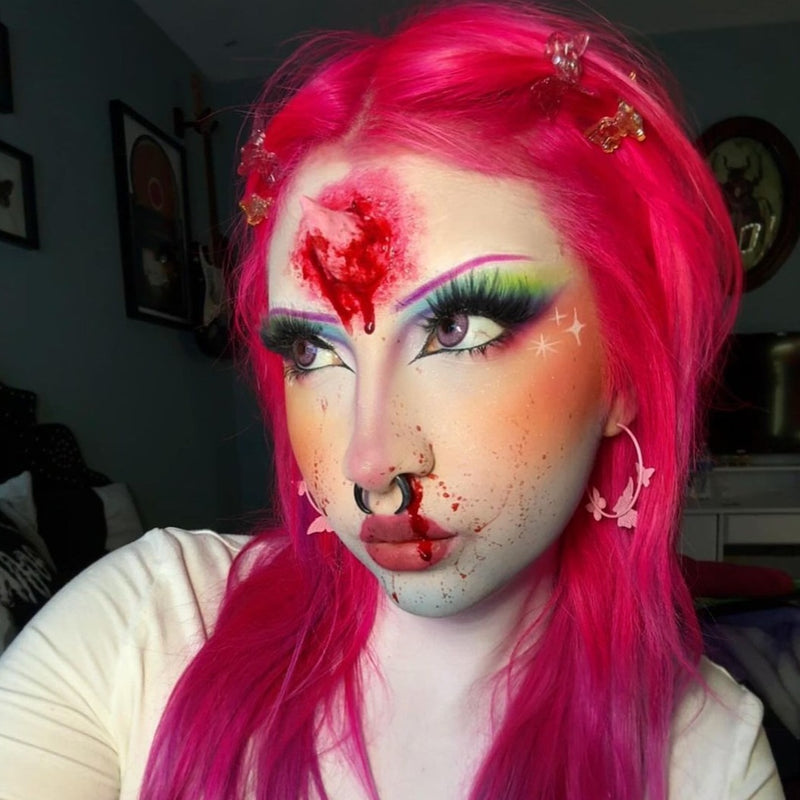 Alexis' Violet Speckle Contact Lenses