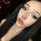 Dilated Green Contact Lenses