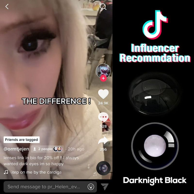 Glommy's Dollie Darknight Black Contact Lenses