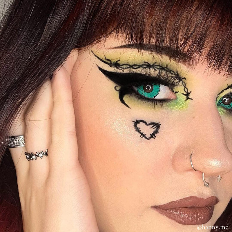 Fissure Green Colored Lenses