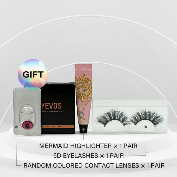 Same with Nene-Contact lense & 5D Eyelashes& Mermaid Highlighter | Glitter