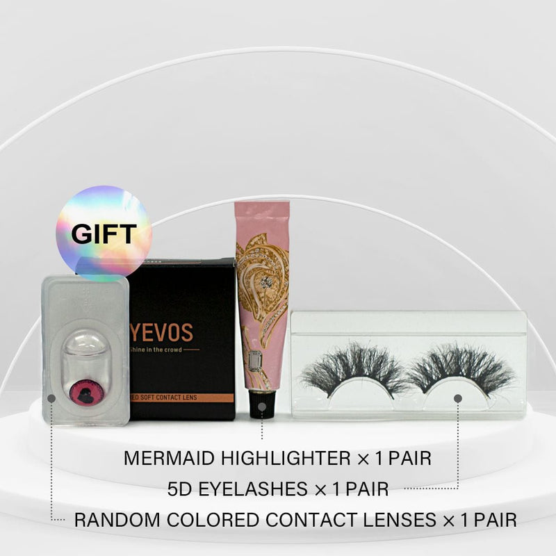 Same with Nene-Contact lense & 5D Eyelashes& Mermaid Highlighter | Glitter