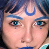 Cat Eye Blue Contact Lenses
