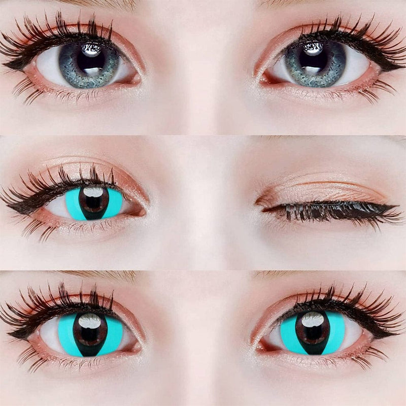 Cat Eye Blue Contact Lenses