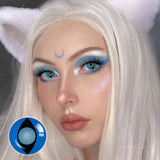 Cat Eye Blue Contact Lenses