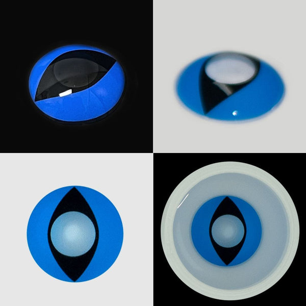 Cat Eye Blue Contact Lenses