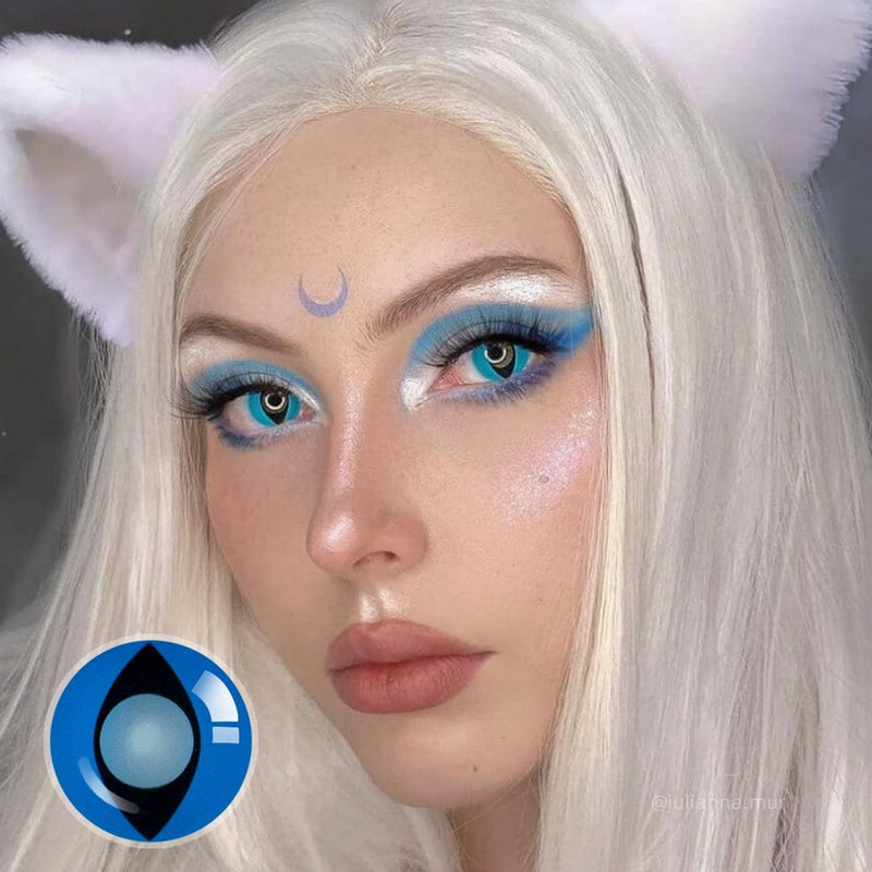 Cat Eye Blue Contact Lenses
