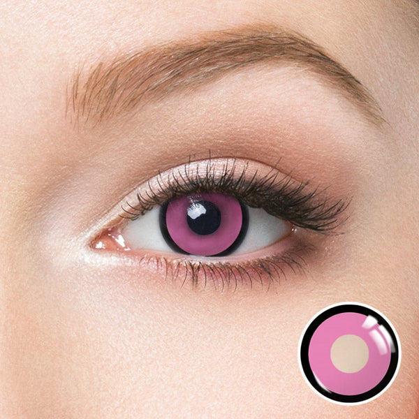 Anime Cloud Rim Pink Contact Lenses